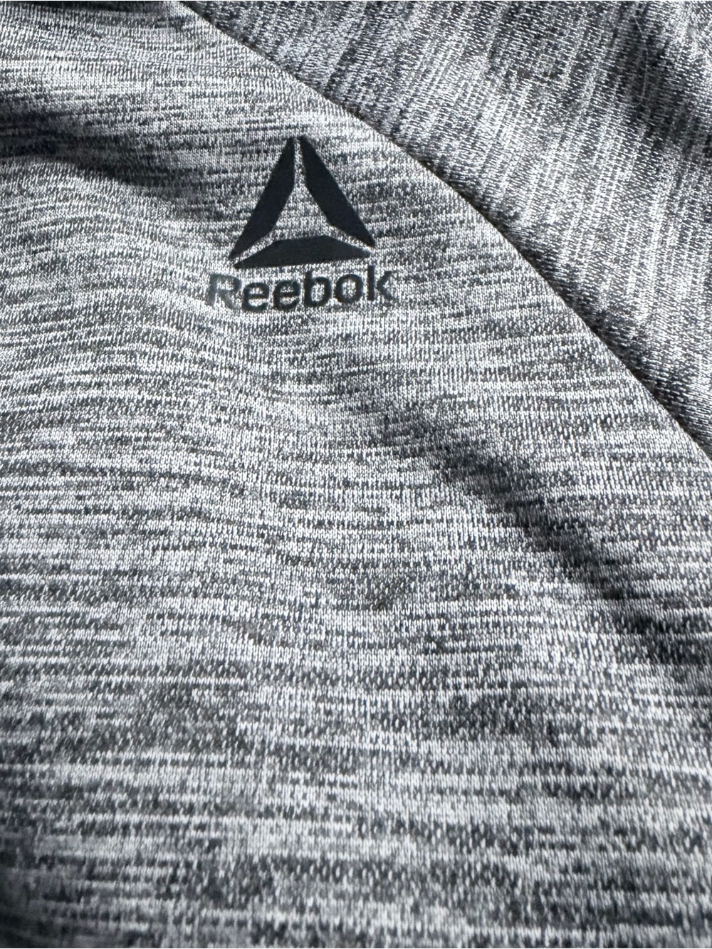 Reebok Heathered Gray Quarter-Zip Pullover - Picture 3 of 7